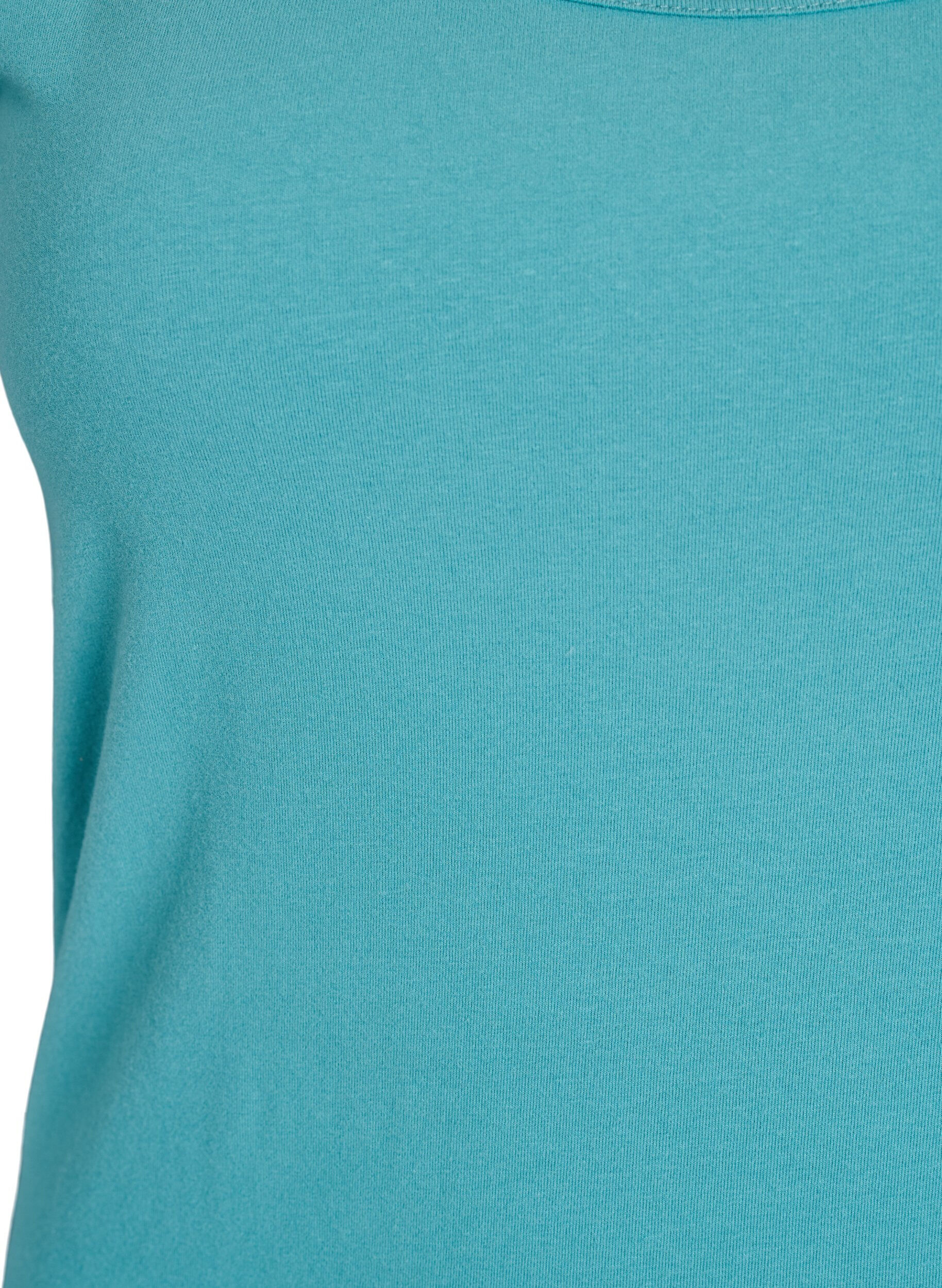 ZizzifashionSolid color basic top in cotton, Blue, Packshot image number 2