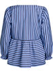 Blouse with stripes and bows, Blue, Packshot image number 1