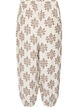 Patterned balloon trousers with a high waist, Vanilla, Packshot image number 1