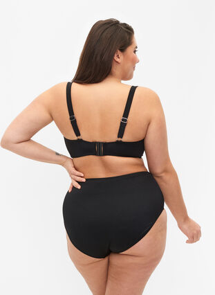 Bikini bottom with regular waist, Black, Model image number 1