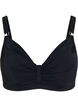 Bikini top with drape front, Black, Packshot image number 0