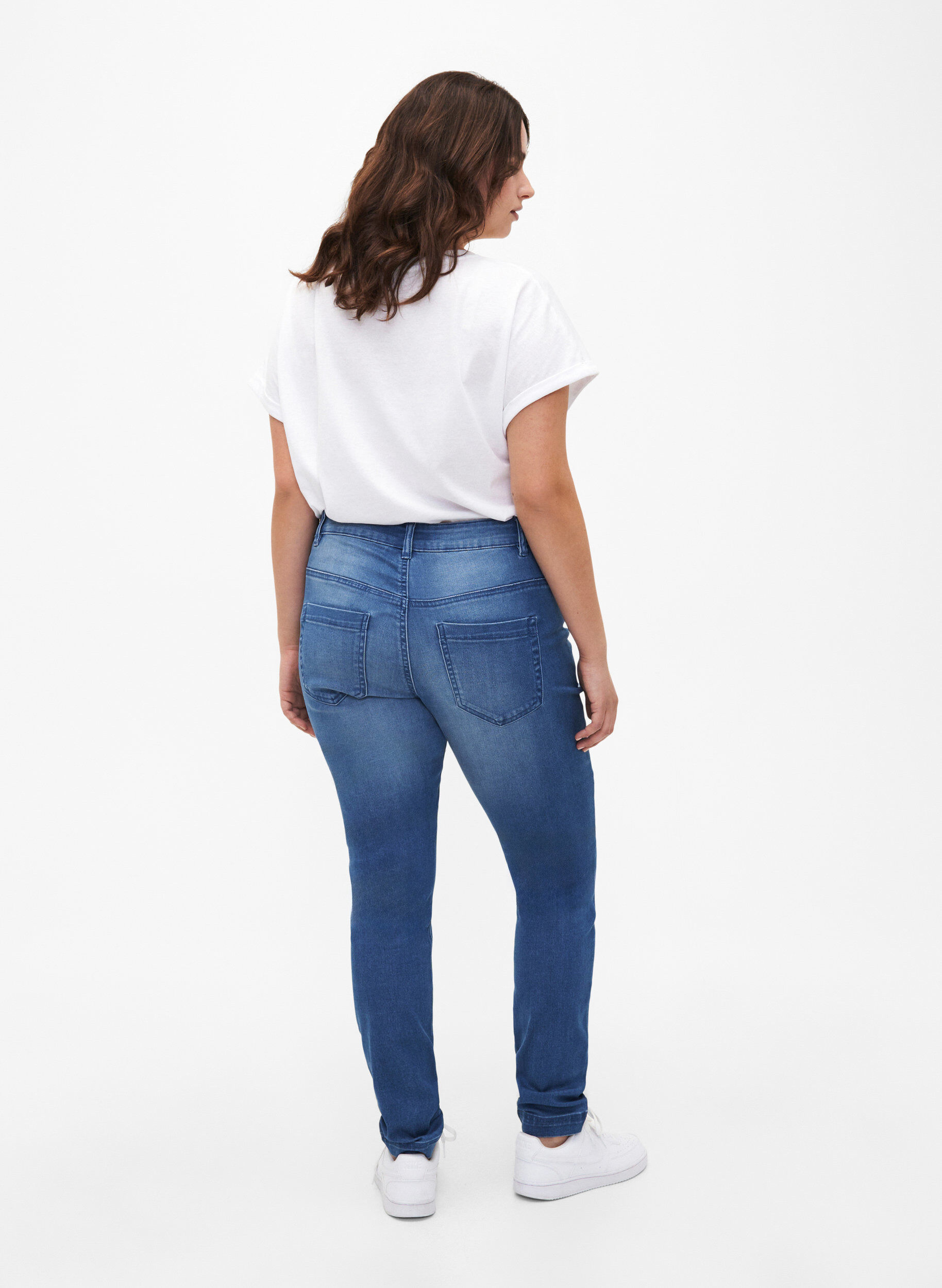 Zizzifashion Viona regular waist jeans, Light Blue, Model image number 1