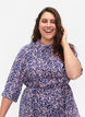FLASH - Shirt dress with floral print, Strong Blue Flower, Model image number 2