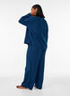 Loose cotton muslin pyjama bottoms, Blue, Model image number 1