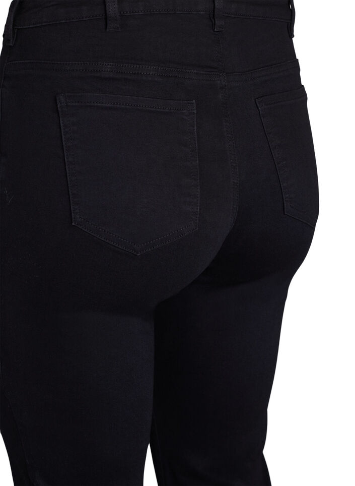 Slim fit jeans with a regular waist, Black, Packshot image number 3