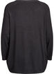 Knitted blouse with side buttons, Black, Packshot image number 1