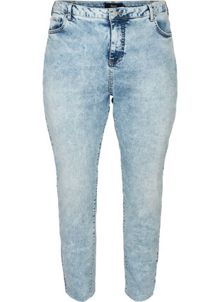 Mom fit jeans in cotton, Light blue denim, Packshot image number 0