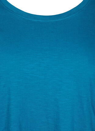 Short-sleeved cotton t-shirt, Moroccan Blue, Packshot image number 2