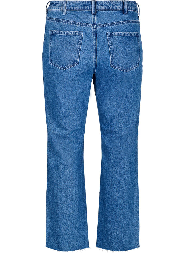 High-waisted Gemma jeans with rhinestones, Blue, Packshot image number 1