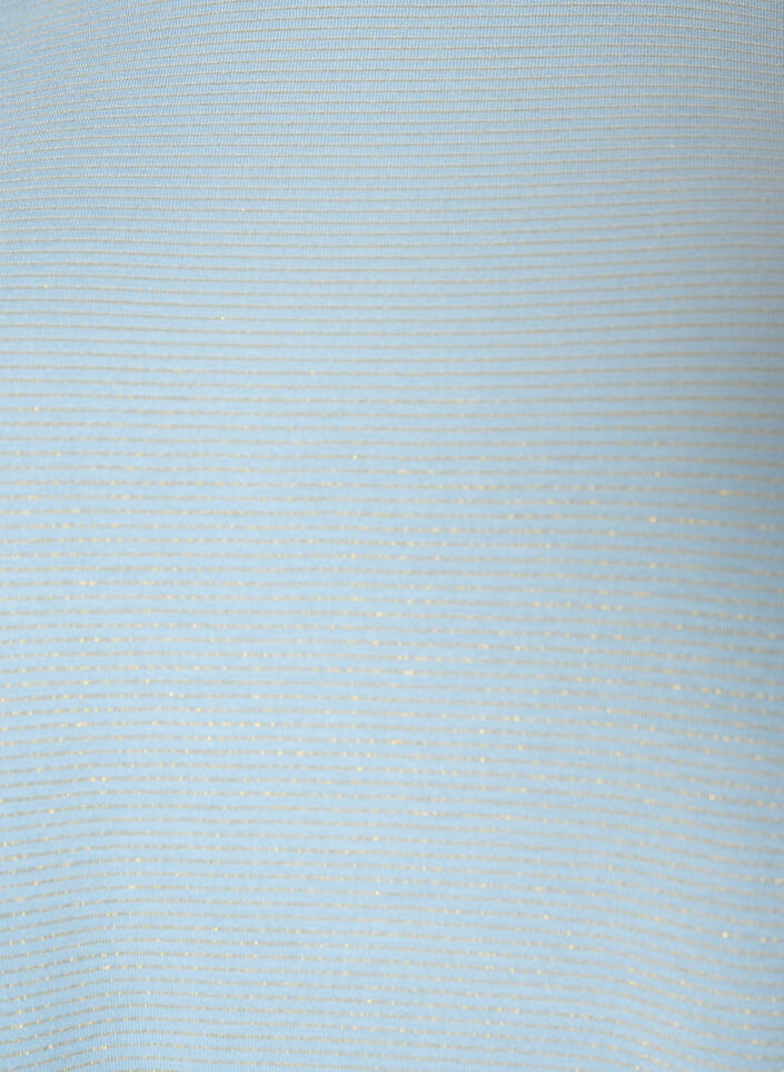 Viscose T-shirt with glitter stripes, Light Blue, Packshot image number 2