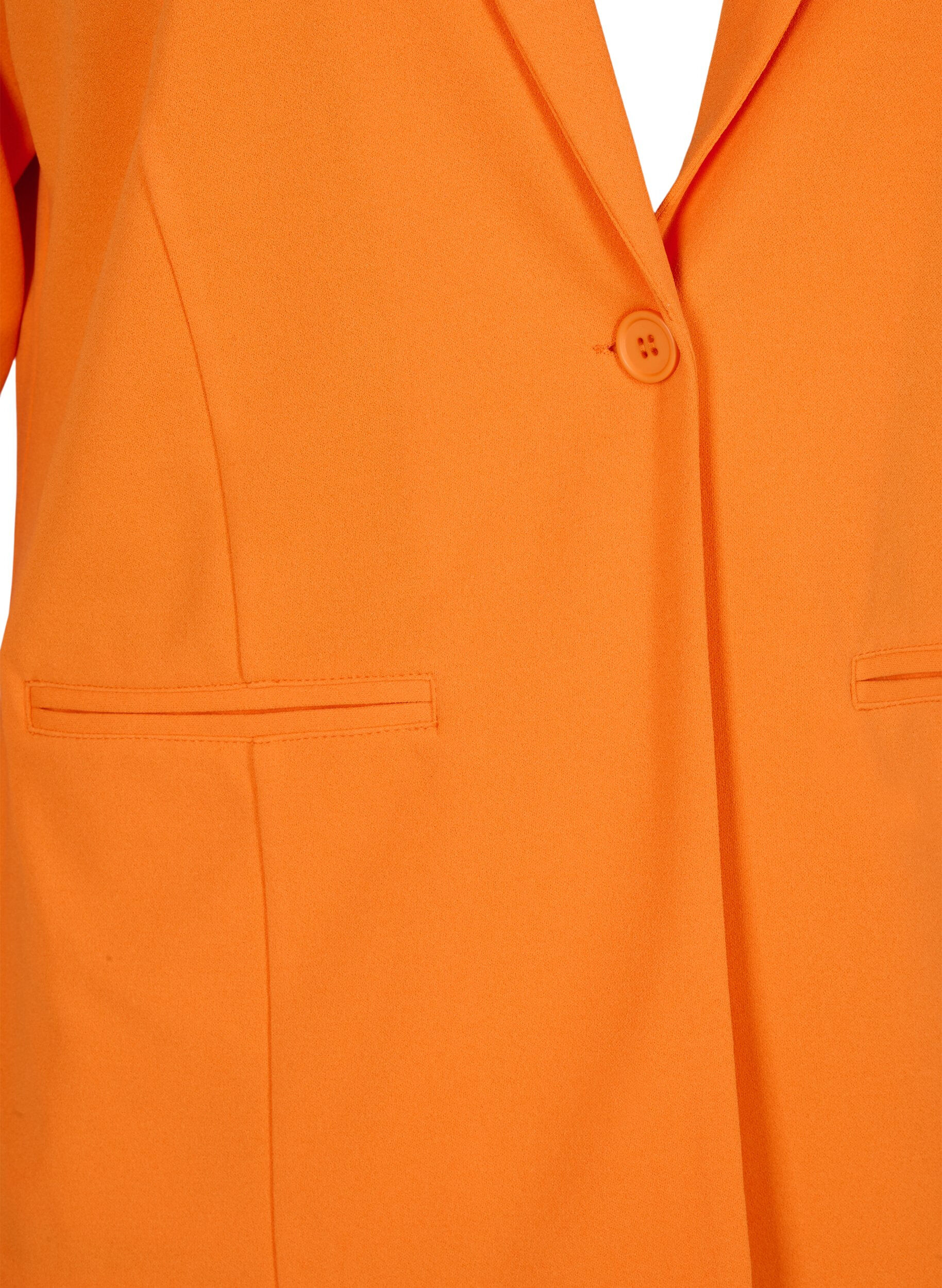 Zizzifashion Blazer with pockets, Vibrant Orange, Packshot image number 2