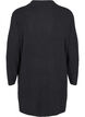 Long knitted blouse with long sleeves, Dark Grey Melange, Packshot image number 1