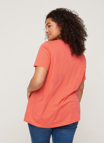 T-shirt with print, Living Coral BLESSED, Model image number 1