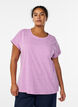 Melange t-shirt with short sleeves, Purple, Model image number 0
