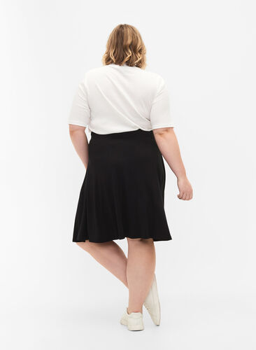 Loose viscose skirt, Black, Model image number 1