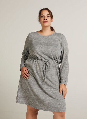 Dress, Medium Grey Melange, Model image number 0