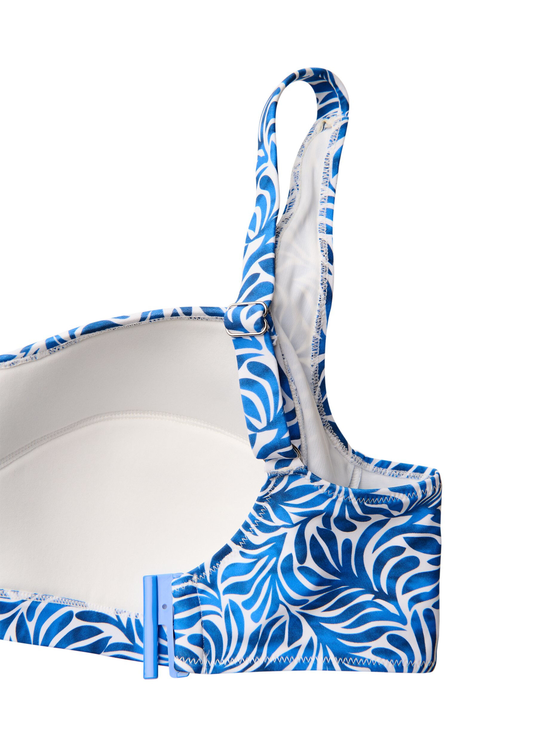 Zizzifashion Bikini top with padding and print, Blue, Packshot image number 3