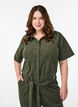 Corduroy jumpsuit with straight legs, Green, Model image number 2