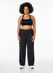 Stylish workout trousers with a slight flare, Black, Model image number 1