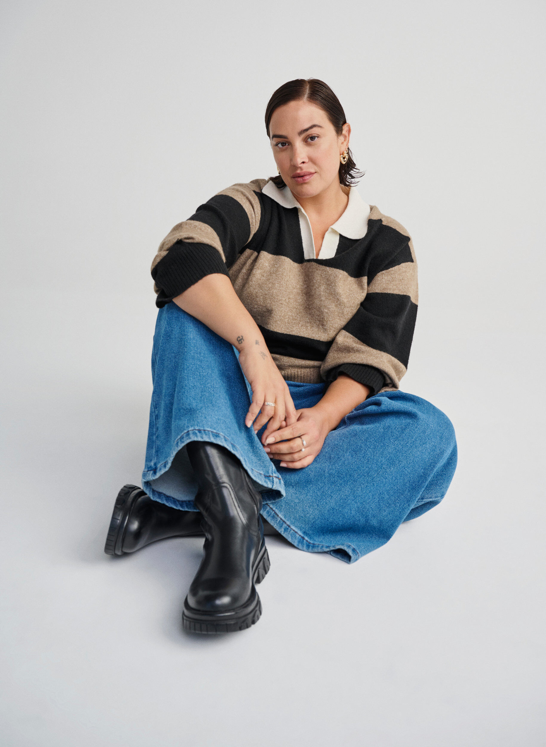 Wide fit - Short boot with elastic