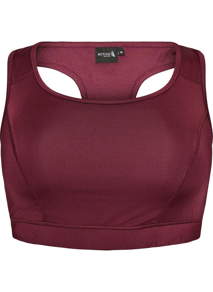 Sports bra with racerback, Red, Packshot image number 0