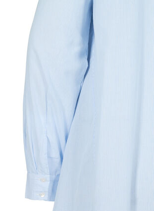 Cotton shirt with stripes and ruffles, Blue Stripe, Packshot image number 3