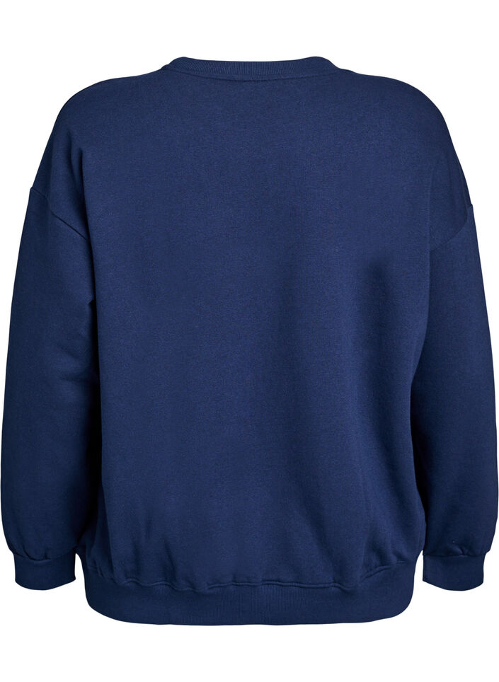 Sweatshirt with motif, Blue, Packshot image number 1