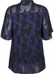 Chiffon tunic with jacquard pattern, Evening Blue, Packshot image number 1