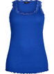 Top with lace trim, Blue, Packshot image number 0