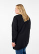 Sweat tunic with metal details, Black, Model image number 1