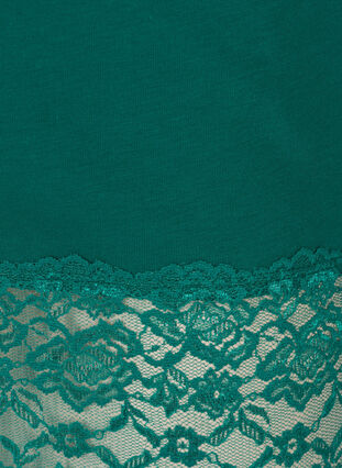 Vest top with lace trim, Alpine Green, Packshot image number 2