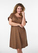 2-pack T-shirt dress with short sleeves, Brown, Model image number 0