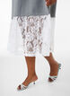 Loose T-shirt dress with lace trim, Grey, Model image number 2