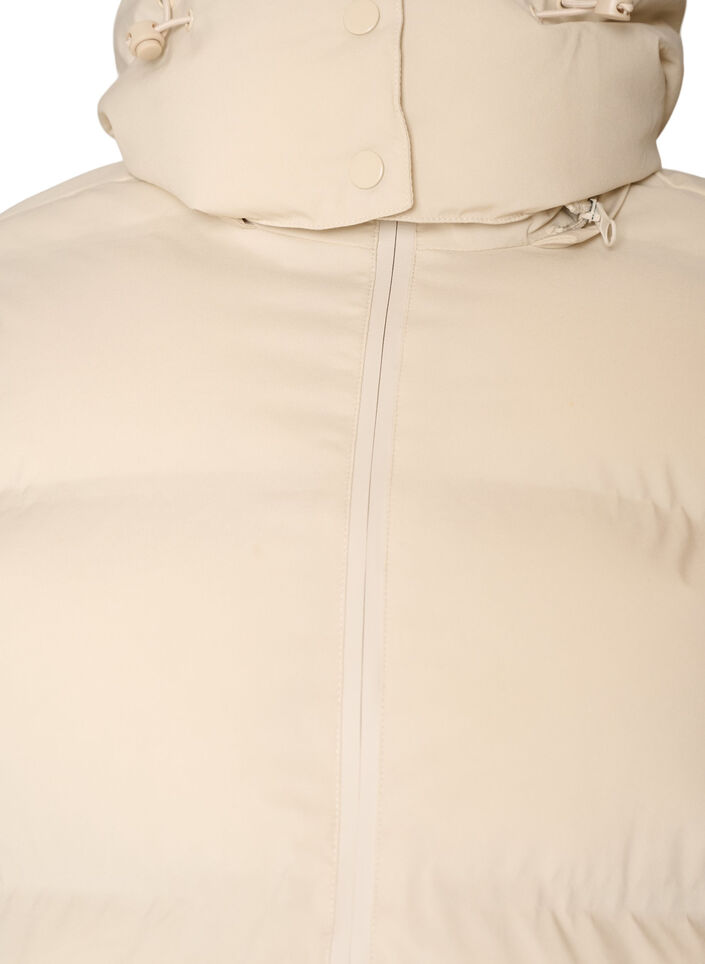 Short puffer jacket with detachable hood, Vanilla, Packshot image number 2