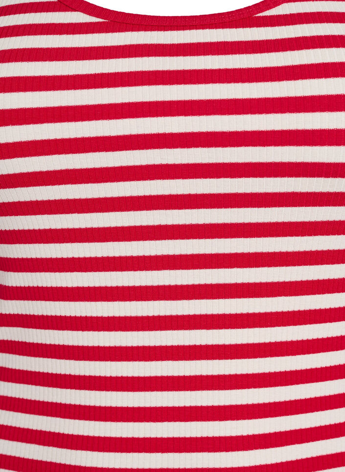 Striped tank top with a rib structure, Snow W. U.R.Stripe, Packshot image number 2