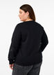 Sweatshirt with embroidered cut-outs, Black, Model image number 1