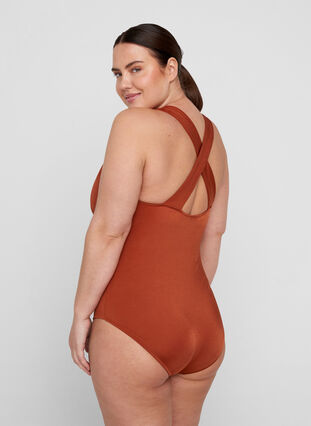 Swimsuit with a crossed back, Copper As ss, Model image number 1
