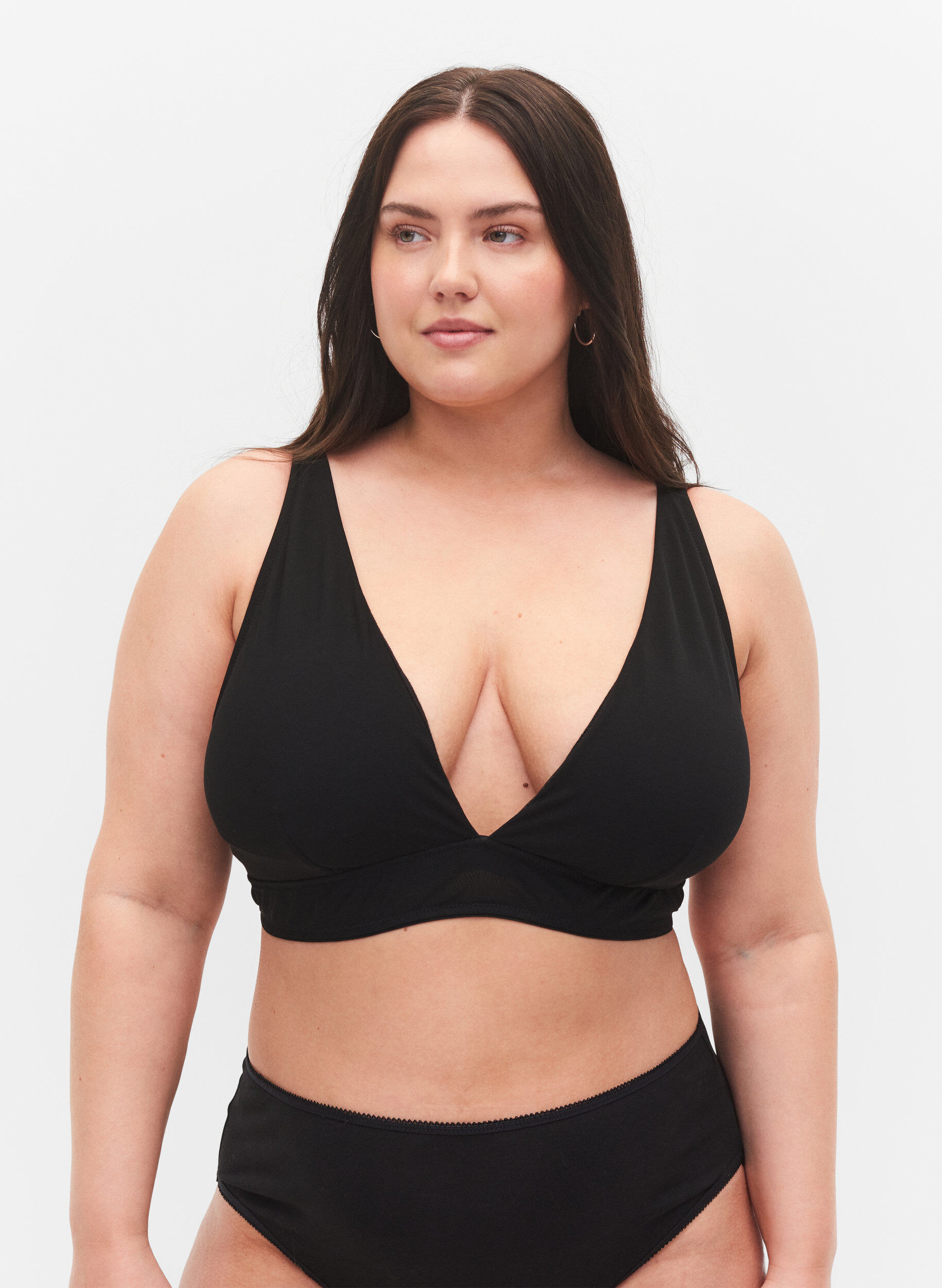 Zizzifashion Bra with removable padding, Black, Model image number 0
