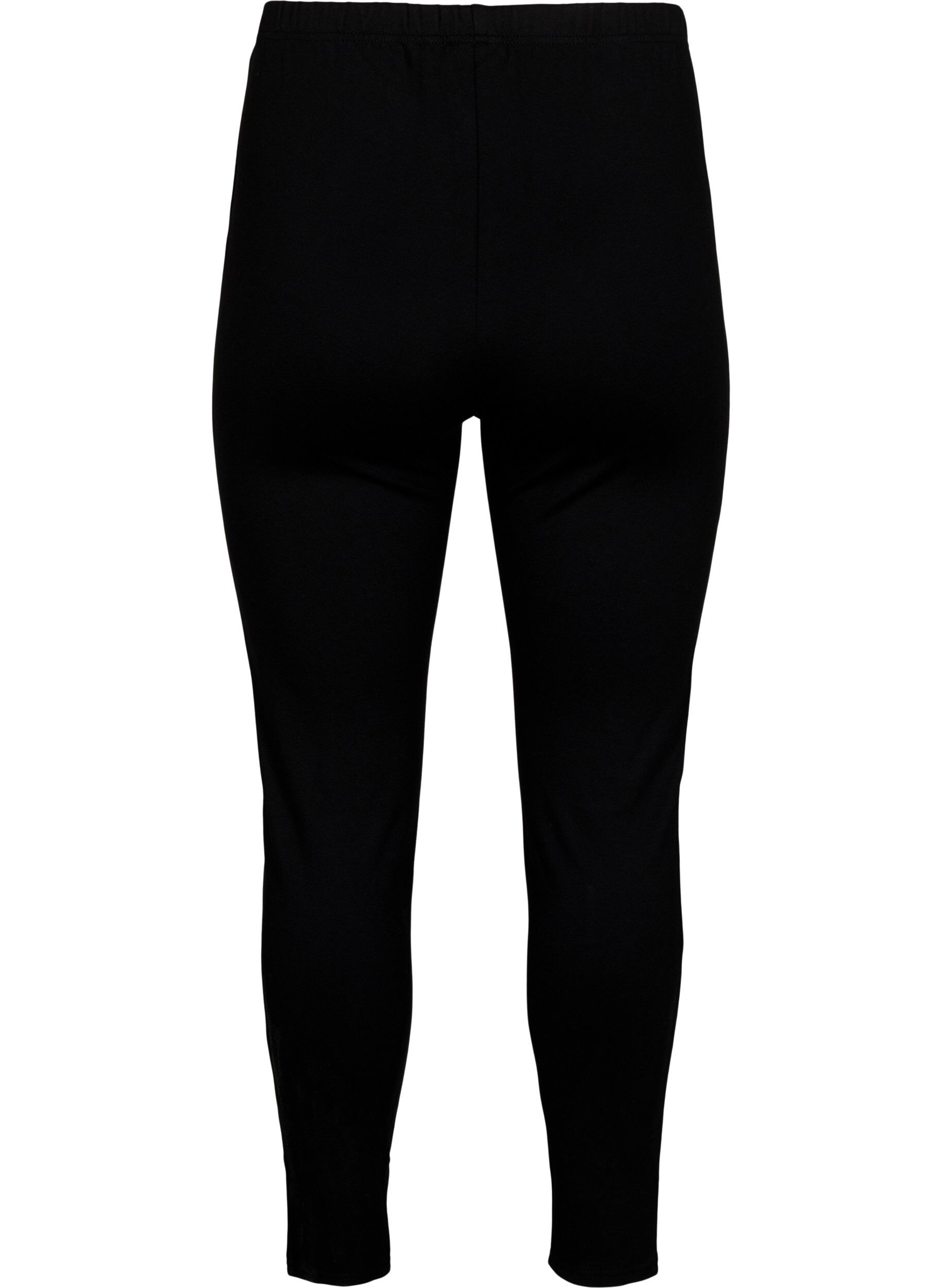 Zizzifashion Viscose leggings with button details, Black, Packshot image number 1
