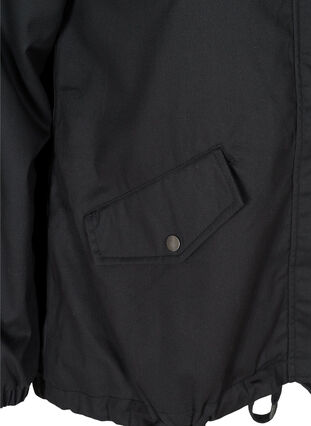 Short jacket with a hood and pockets, Black, Packshot image number 3