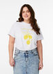 T-shirt with citrus print, White, Model image number 0