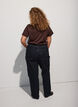 Cotton T-shirt with front print, Brown, Model image number 2