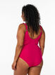 Swimsuit with ruffles and removable padding, Pink, Model image number 1