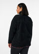 Teddy-fleece jacket with cherry details, Black, Model image number 2