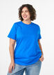 Basic cotton T-shirt with round neck, Blue, Model image number 0