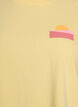 Organic cotton T-shirt with back print, Yellow, Packshot image number 2