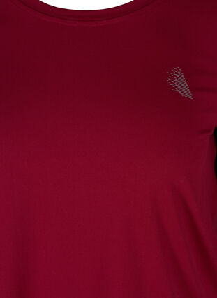 Sports top with 3/4 sleeves, Beet Red, Packshot image number 2