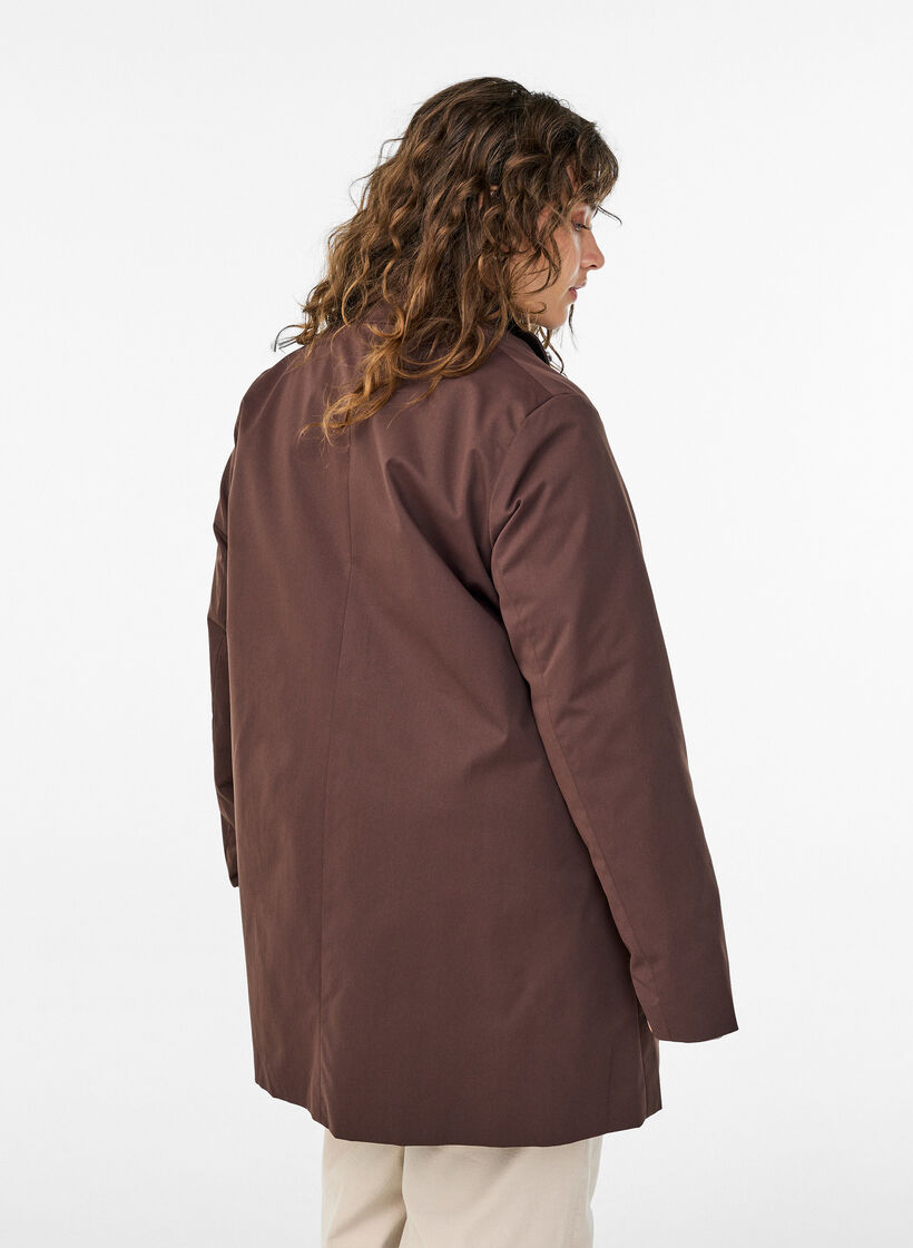 Water-repellent spring jacket with an A-line cut, Brown, Model image number 2