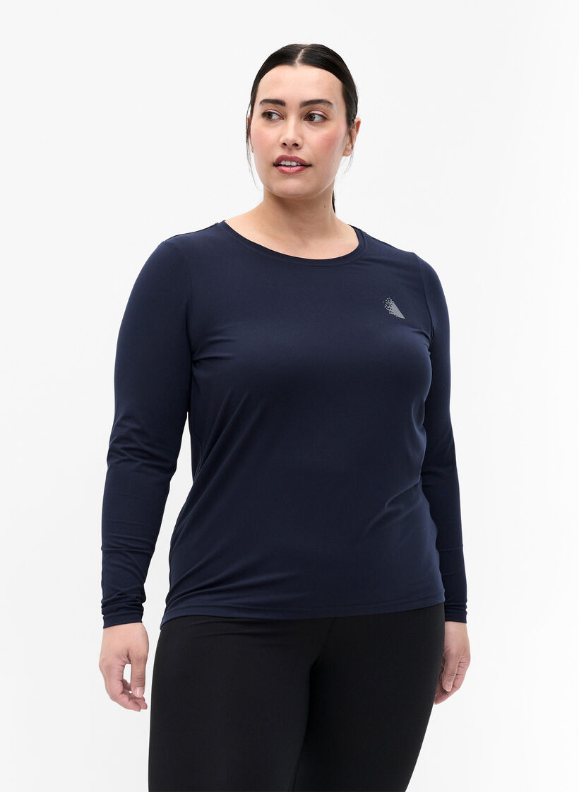 Long-sleeved training shirt, Night Sky, Model image number 0