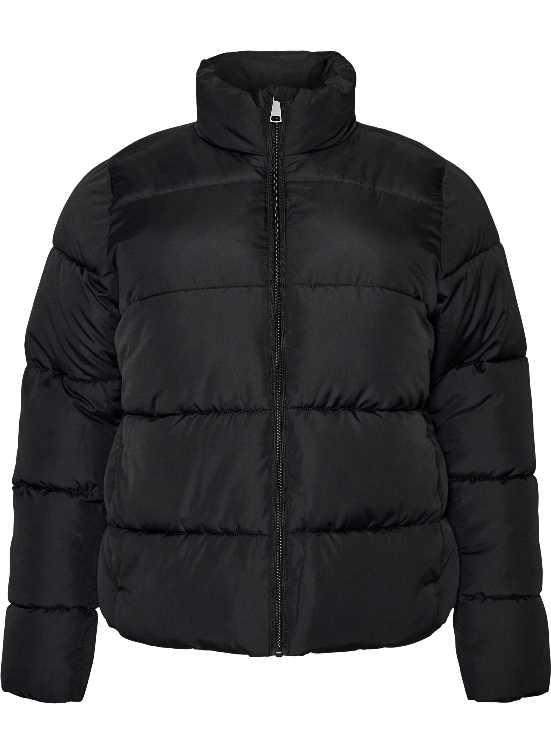 ZizzifashionShort puffer jacket with a high collar, Black, Packshot image number 0